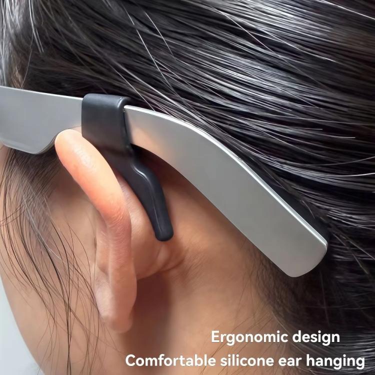 Juego de 4 ganchos antideslizantes de silicona para gafas inteligentes con IA. Sujeciones universales y cómodas para las orejas de gafas, compatibles con Meta Ray-Ban, Xreal y Thunderbird.