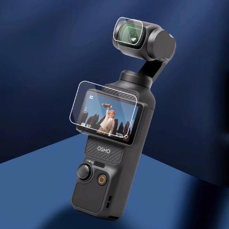 Protector de pantalla para DJI Pocket 4, juego de protectores de lente de vidrio templado con dureza 9H.