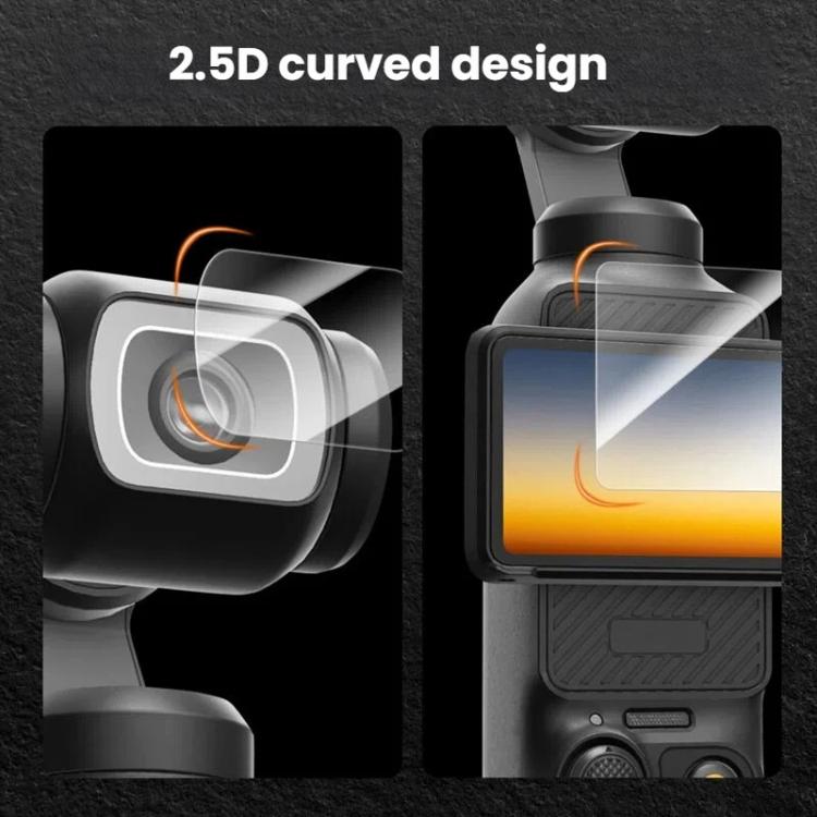 Protector de pantalla para DJI Pocket 4, juego de protectores de lente de vidrio templado con dureza 9H.