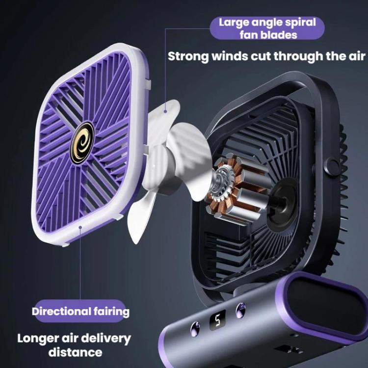 Mini ventilador de escritorio silencioso USB para montaje en pared, Gray Plug-in, Gray Rechargeable 1200mAh, Gray Rechargeable Oscillating 2400mAh, White Plug-in, White Rechargeable 1200mAh, White Rechargeable Oscillating 2400mAh