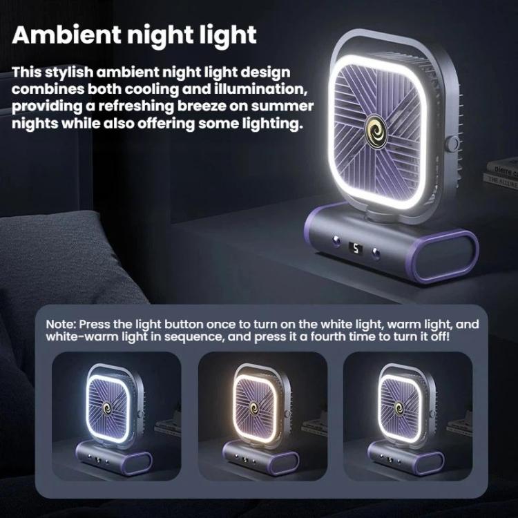 Mini ventilador de escritorio silencioso USB para montaje en pared, Gray Plug-in, Gray Rechargeable 1200mAh, Gray Rechargeable Oscillating 2400mAh, White Plug-in, White Rechargeable 1200mAh, White Rechargeable Oscillating 2400mAh
