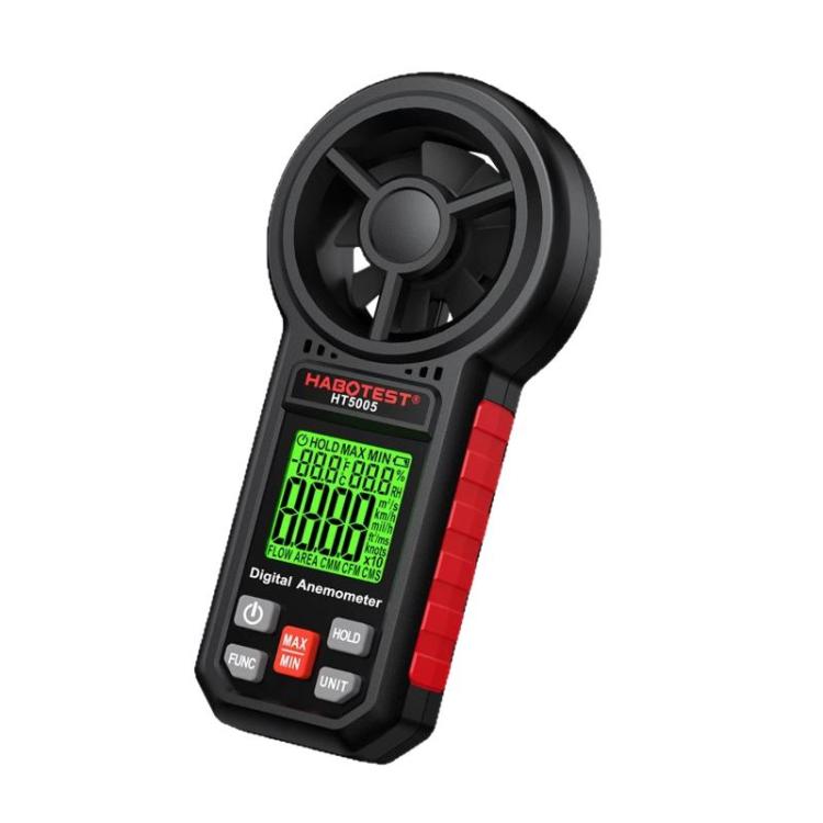 Anemómetro digital portátil HABOTEST HT5005 con pantalla, medidor de velocidad y temperatura del viento de alta precisión., HT5005