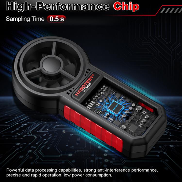 Anemómetro digital portátil HABOTEST HT5005 con pantalla, medidor de velocidad y temperatura del viento de alta precisión., HT5005