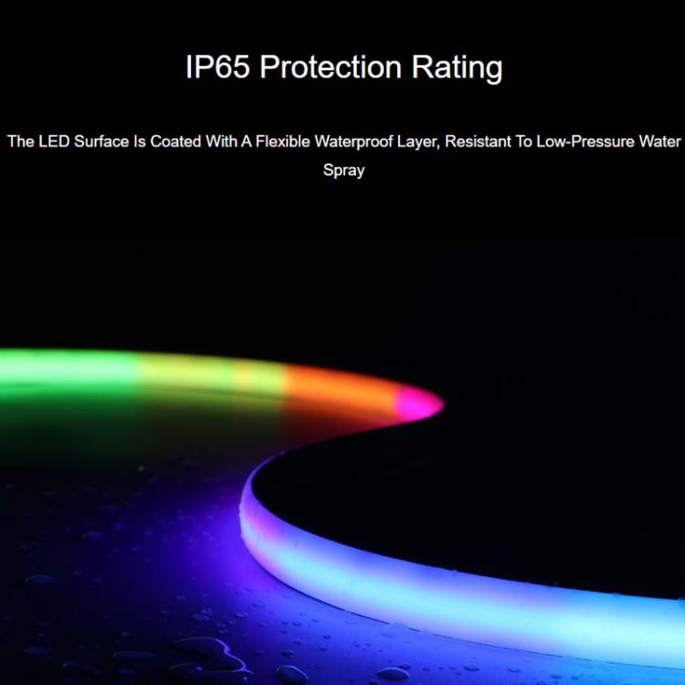 Tira de LED COB multicolor RGBWC de Waveshare, chips de control WS2812B, protección IP65, tira de LED programable., 1m, 5m