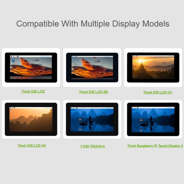 Panel de montaje para pantalla HomeRack DSI de 7 pulgadas, espacio de montaje 3U, compatible con pantallas táctiles oficiales Raspberry Pi de 7 pulgadas., Waveshare 34390