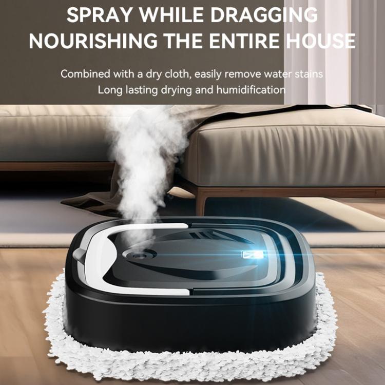 Robot aspirador doméstico recargable P6 Mini, limpiador de suelos multifuncional inteligente, White With 1 Towel, Black With 1 Towel, White With 3 Towels, Black With 3 Towels