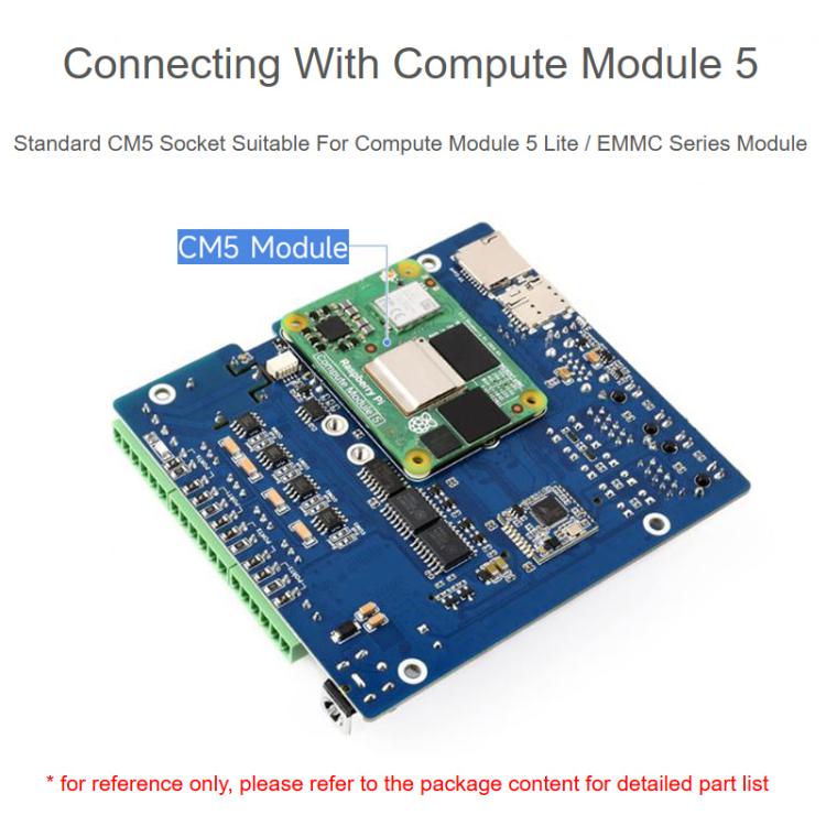 La placa de expansión multifunción CM5 Gigabit/2.5G con doble Ethernet admite comunicación industrial RS485, módulo 4G/5G y salida de pantalla 4K., Waveshare 34251