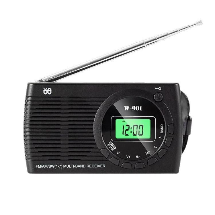 Radio estéreo multibanda con pantalla LCD y control por reloj, sintonizadora FM/AM/SW., For EU, For US