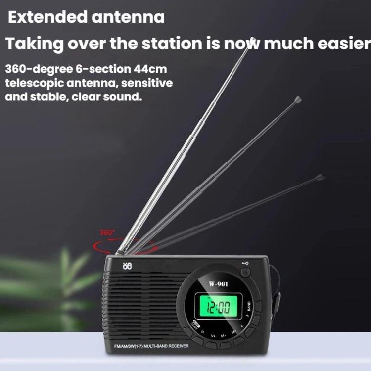 Radio estéreo multibanda con pantalla LCD y control por reloj, sintonizadora FM/AM/SW., For EU, For US