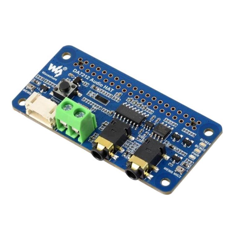 Placa de audio I2S DA7212 para Raspberry Pi, codificación/decodificación estéreo., Waveshare 34213