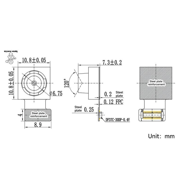 Módulo sensor de cámara IMX708, compatible con enfoque automático, compatible con la placa base del módulo de cámara Raspberry Pi 3, 34274