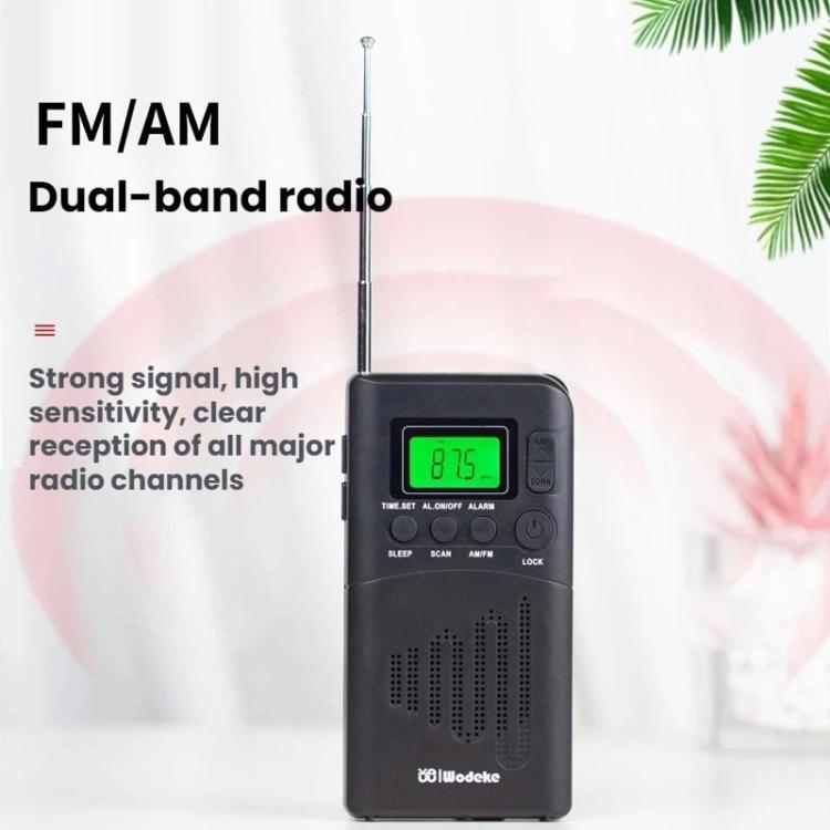 Radio portátil WDK FM/AM de banda completa con pantalla digital mini, For EU, For US