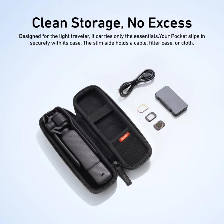 Para DJI Osmo Pocket 4/3 TELESIN DisAdv Bag Maleta portátil mini Bolso bandolera con correa ajustable para el hombro