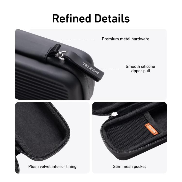 Para DJI Osmo Pocket 4/3 TELESIN DisAdv Bag Maleta portátil mini Bolso bandolera con correa ajustable para el hombro