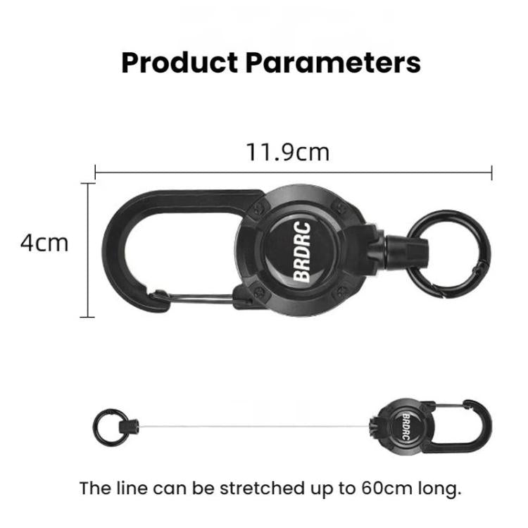 Mosquetón telescópico para mochila de cámara de acción DJI Osmo Action 6 / Pocket 3 / 4 BRDRC