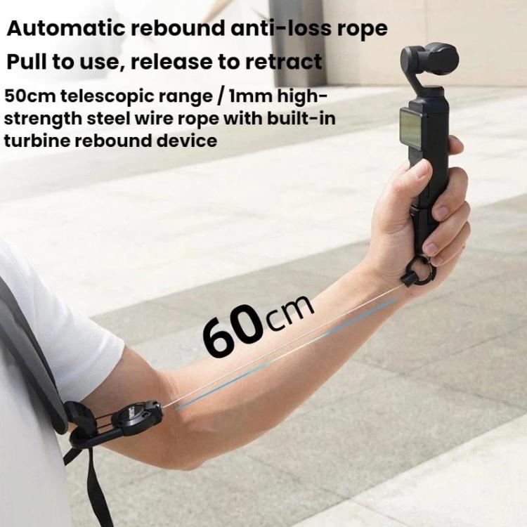 Mosquetón telescópico para mochila de cámara de acción DJI Osmo Action 6 / Pocket 3 / 4 BRDRC