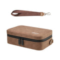 Estuche de transporte para cámara de acción aMagisn de cuero nobuk, bolsa de almacenamiento pequeña para viajes con divisores ajustables.