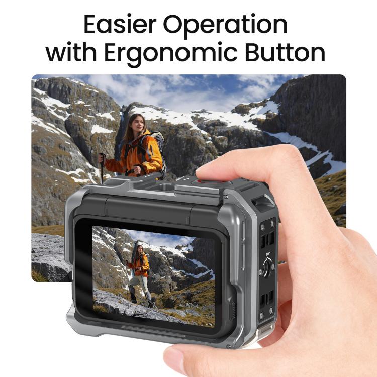 Jaula metálica para cámara AMagisn 2.0 para Insta360 Ace Pro 2 / Ace Pro, con interruptor rápido para disparo vertical/horizontal y soporte para zapata fría.