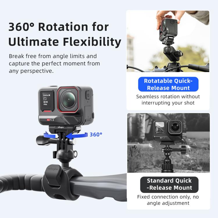 Soporte magnético de liberación rápida giratorio 360 grados aMagisn para Insta360 Ace Pro 2 / Ace Pro / X5 / X4 Air, For Insta360 Ace Serirs/X5/X4 Air