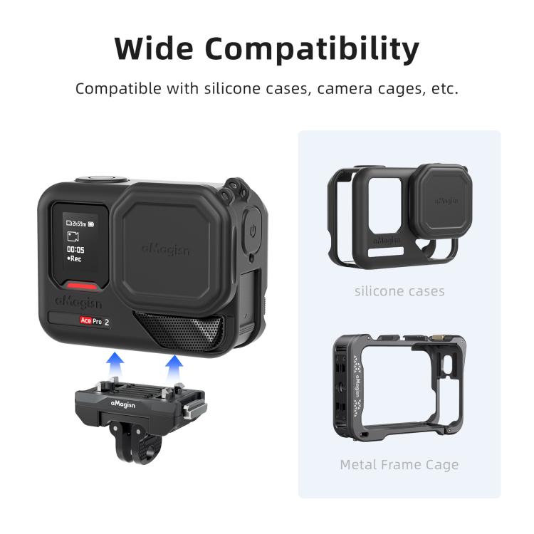 Soporte magnético de liberación rápida giratorio 360 grados aMagisn para Insta360 Ace Pro 2 / Ace Pro / X5 / X4 Air, For Insta360 Ace Serirs/X5/X4 Air