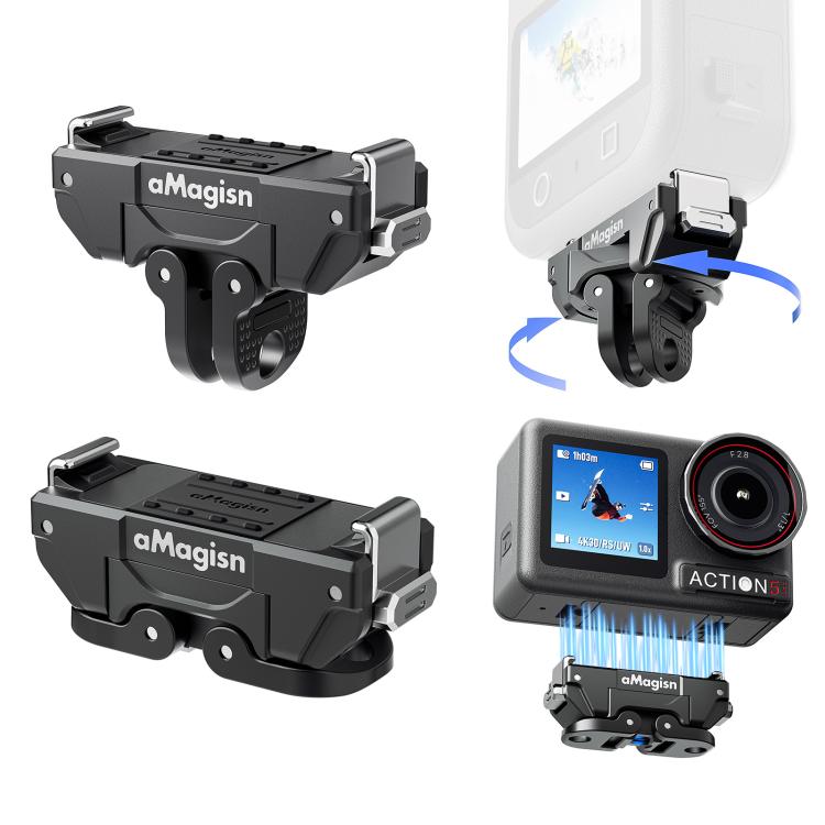 Soporte magnético de liberación rápida giratorio de 360 grados aMagisn para DJI Osmo 360/Action 5 Pro/4/3, For DJI Osmo 360/Action 5 Pro/4/3