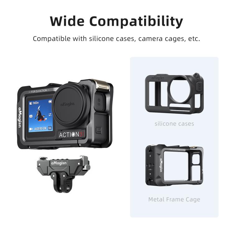 Soporte magnético de liberación rápida giratorio de 360 grados aMagisn para DJI Osmo 360/Action 5 Pro/4/3, For DJI Osmo 360/Action 5 Pro/4/3