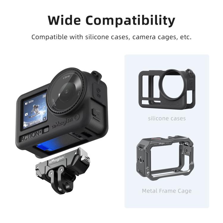 Soporte magnético de liberación rápida giratorio de 360 grados aMagisn para DJI Osmo Action 6/Nano, For DJI Osmo Action 6/Nano