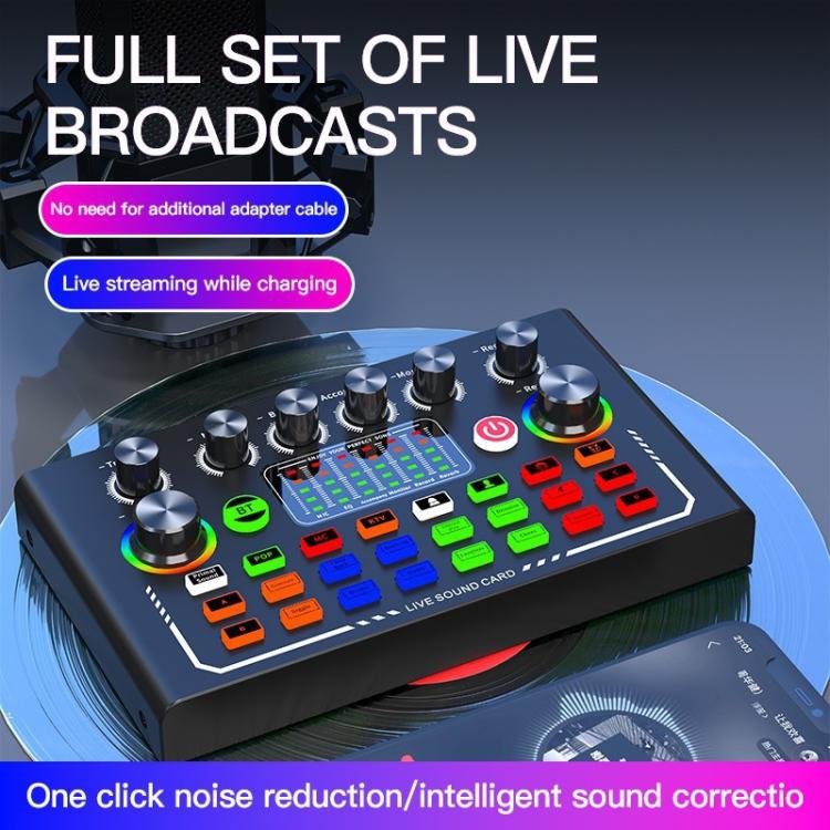 Kit de equipo para podcast con micrófono de condensador dual BM800 y tarjeta de sonido en vivo F009. Soporte de brazo articulado ajustable.
