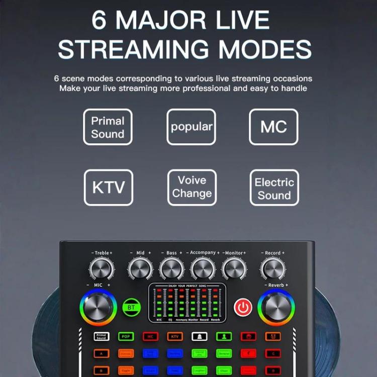 Kit de equipo para podcast con micrófono de condensador dual BM800 y tarjeta de sonido en vivo F009. Soporte de brazo articulado ajustable.