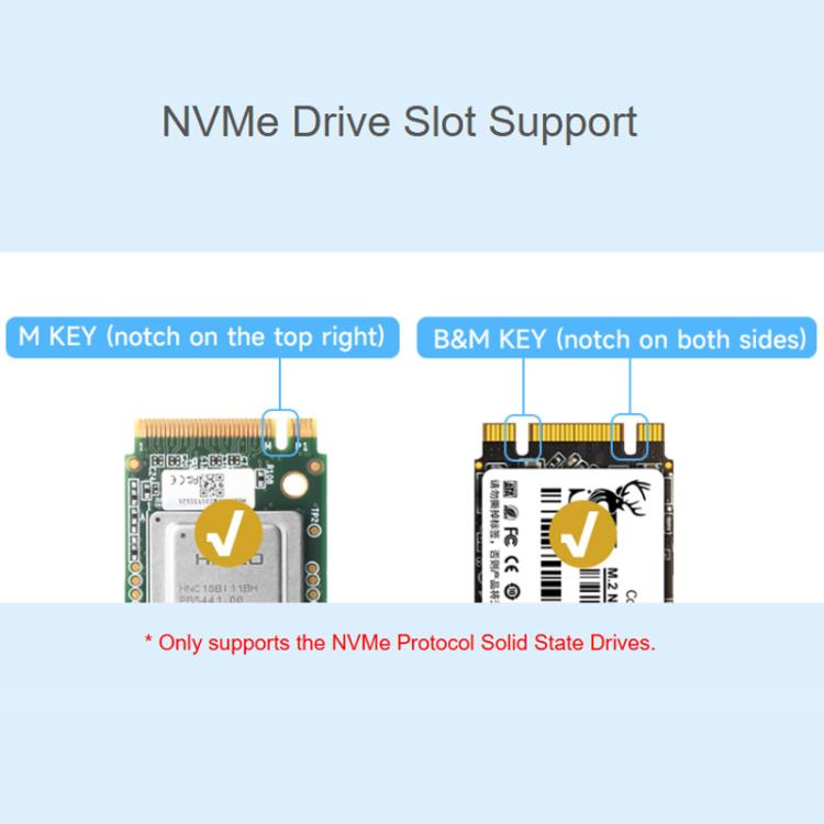 Adaptador PCIe a M.2 HAT para Raspberry Pi 5 con extensión de audio I2S y compatible con unidades de estado sólido con protocolo NVMe., Waveshare 34170
