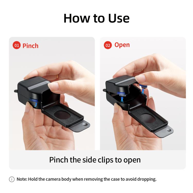 Funda protectora para gimbal aMagisn para DJI Osmo Pocket 4 con diseño abatible de una sola pieza y protector de joystick 3D integrado.