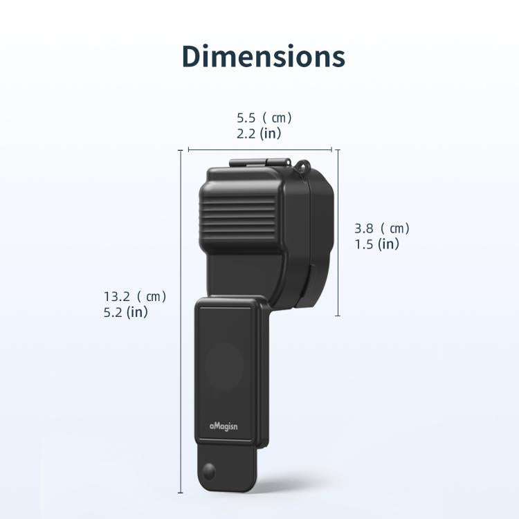 Funda protectora para gimbal aMagisn para DJI Osmo Pocket 4 con diseño abatible de una sola pieza y protector de joystick 3D integrado.