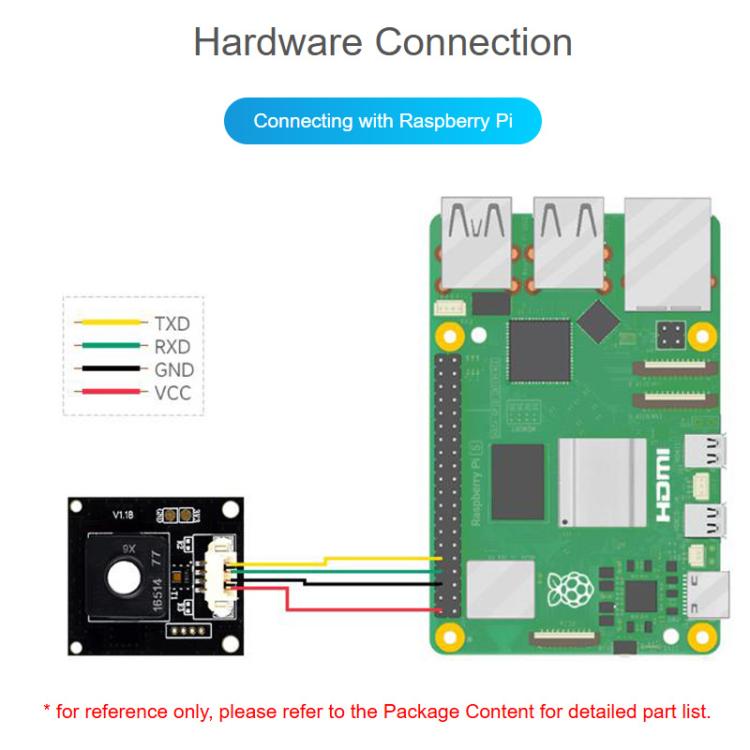 Módulo sensor de gas 6 en 1 para el medio ambiente compatible con interfaz de control UART, Waveshare 34169