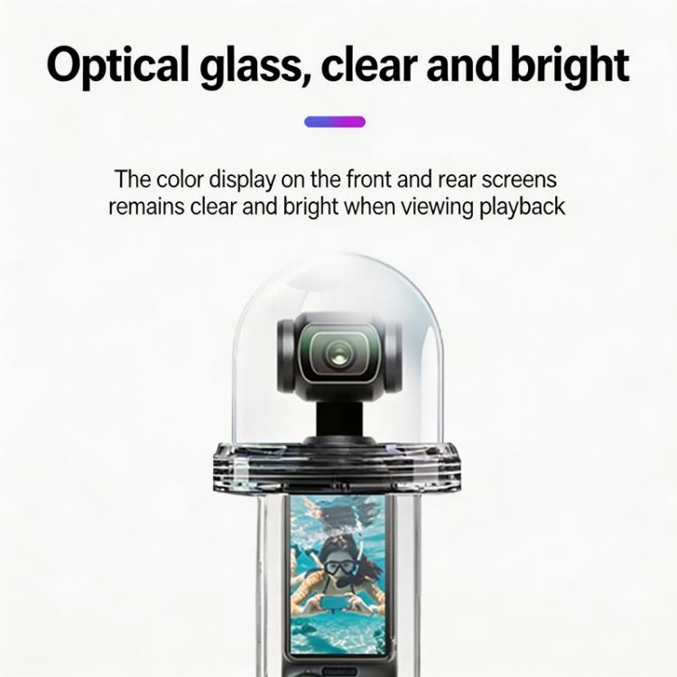 Carcasa impermeable para DJI Osmo Pocket 4, sumergible hasta 60 m/196 pies, con vista panorámica de 540 grados, ideal para surf y snorkel.