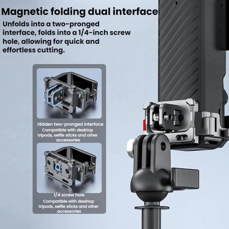 Soporte de marco de expansión de liberación rápida con interfaz de zapata fría BRDRC para DJI Osmo Pocket 4, For DJI Osmo Pocket 4
