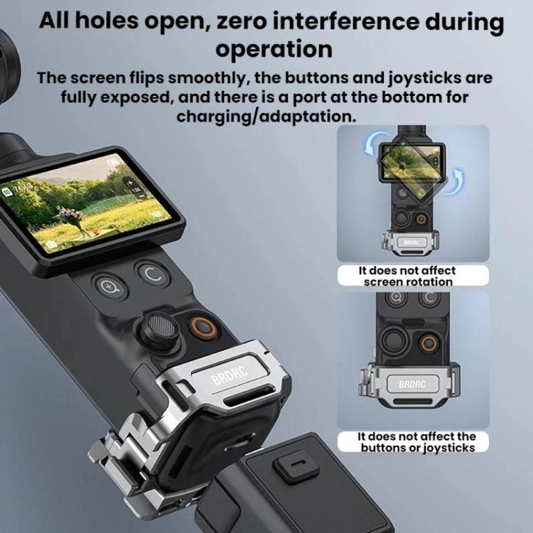 Soporte de marco de expansión de liberación rápida con interfaz de zapata fría BRDRC para DJI Osmo Pocket 4, For DJI Osmo Pocket 4
