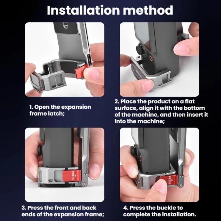 Adaptador de base magnética multifuncional BRDRC para DJI Osmo Pocket 3/4 y soporte de extensión., For DJI Osmo Pocket 3 / 4 Titanium