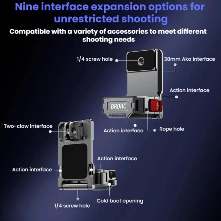Adaptador de base magnética multifuncional BRDRC para DJI Osmo Pocket 3/4 y soporte de extensión., For DJI Osmo Pocket 3 / 4 Titanium