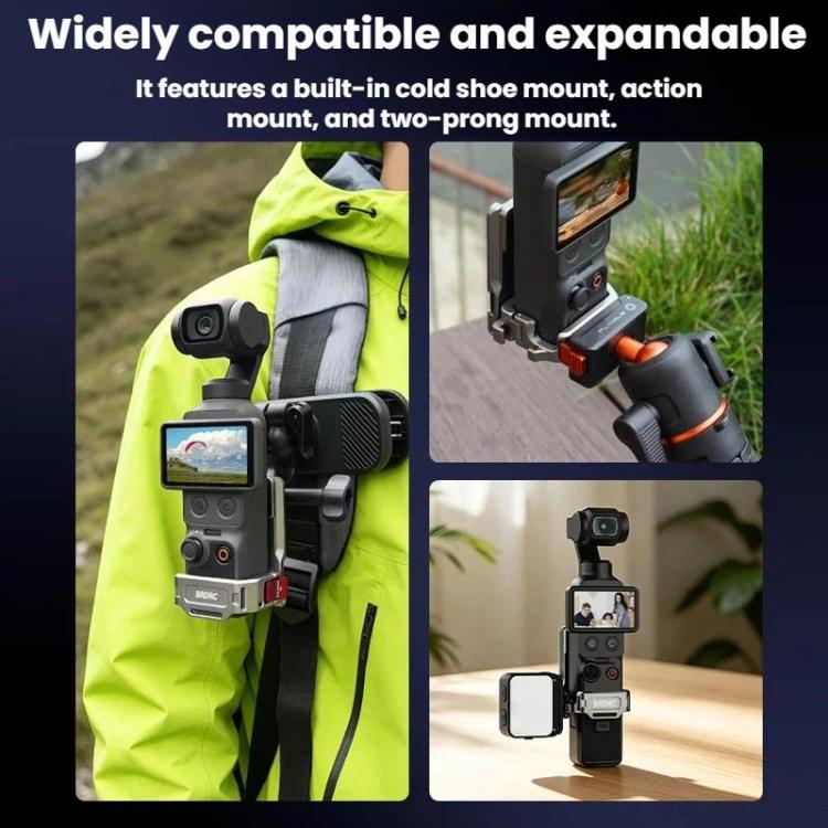 Adaptador de base magnética multifuncional BRDRC para DJI Osmo Pocket 3/4 y soporte de extensión., For DJI Osmo Pocket 3 / 4 Titanium