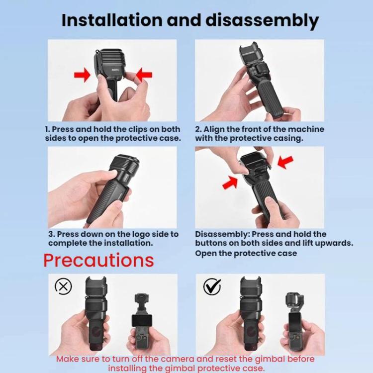 Funda protectora para el estabilizador de la pantalla BRDRC de DJI Osmo Pocket 4