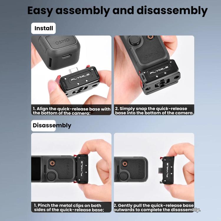 Adaptador de carga magnético de liberación rápida Flymile para DJI Osmo Pocket 4/3