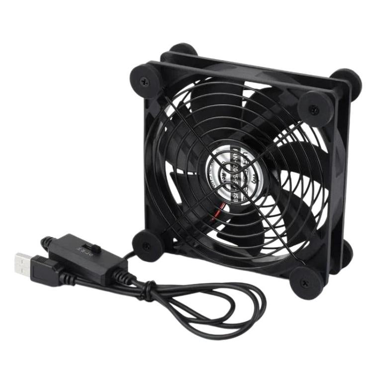 Ventilador de refrigeración silencioso Waveshare 34398 USB 5V de 120 mm, 3 velocidades ajustables, control PWM, alto flujo de aire, diseño antivibración., Single, Double