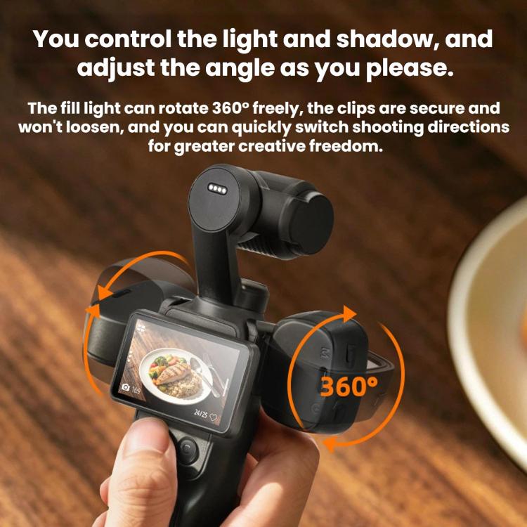 Luz de relleno magnética Flymile para cámaras DJI Osmo Pocket 4/3