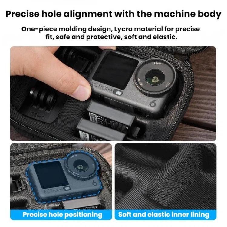 Estuche de transporte para accesorios de cámara portátil BRDRC para DJI Osmo Action 6 / 5 Pro / 4