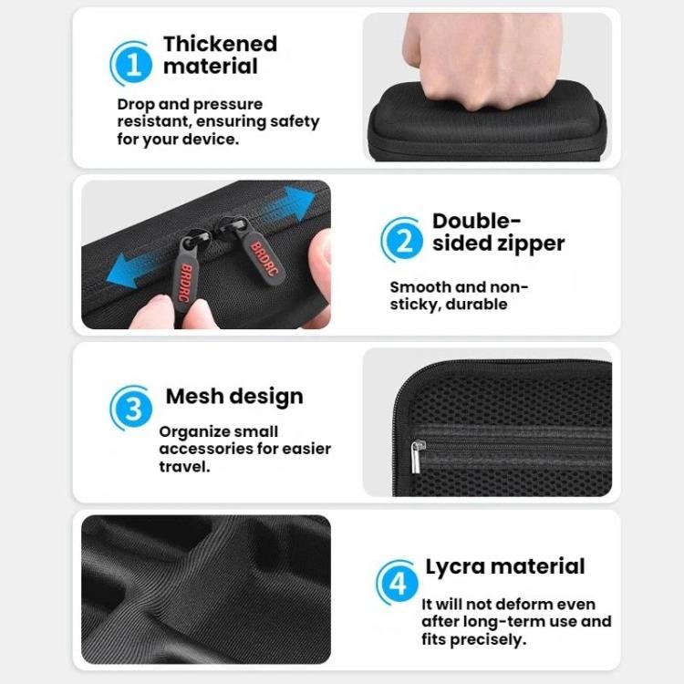 Estuche de transporte para accesorios de cámara portátil BRDRC para DJI Osmo Action 6 / 5 Pro / 4