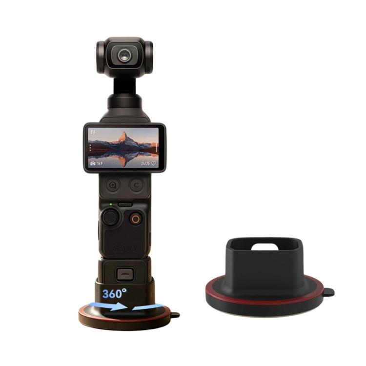 Base de escritorio giratoria de 360 grados con soporte adhesivo antideslizante para la cámara DJI Osmo Pocket 4/3.