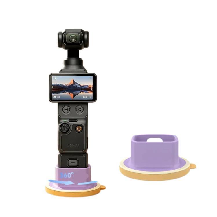 Base de escritorio giratoria de 360 grados con soporte adhesivo antideslizante para la cámara DJI Osmo Pocket 4/3.