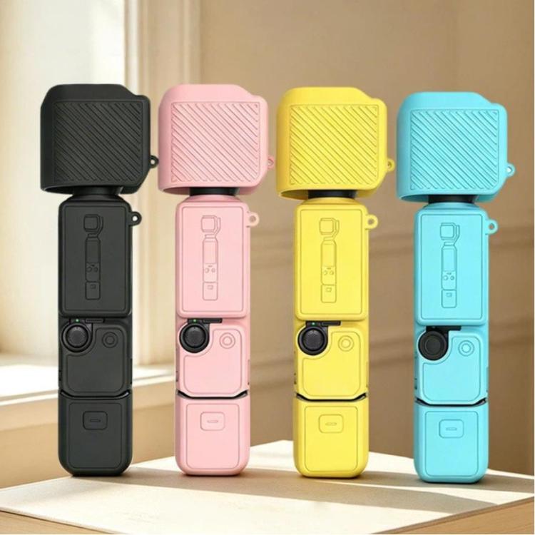 Funda de silicona 4 en 1 para DJI Osmo Pocket 4, kit de protección integral, antigolpes y antiarañazos, con cordón.