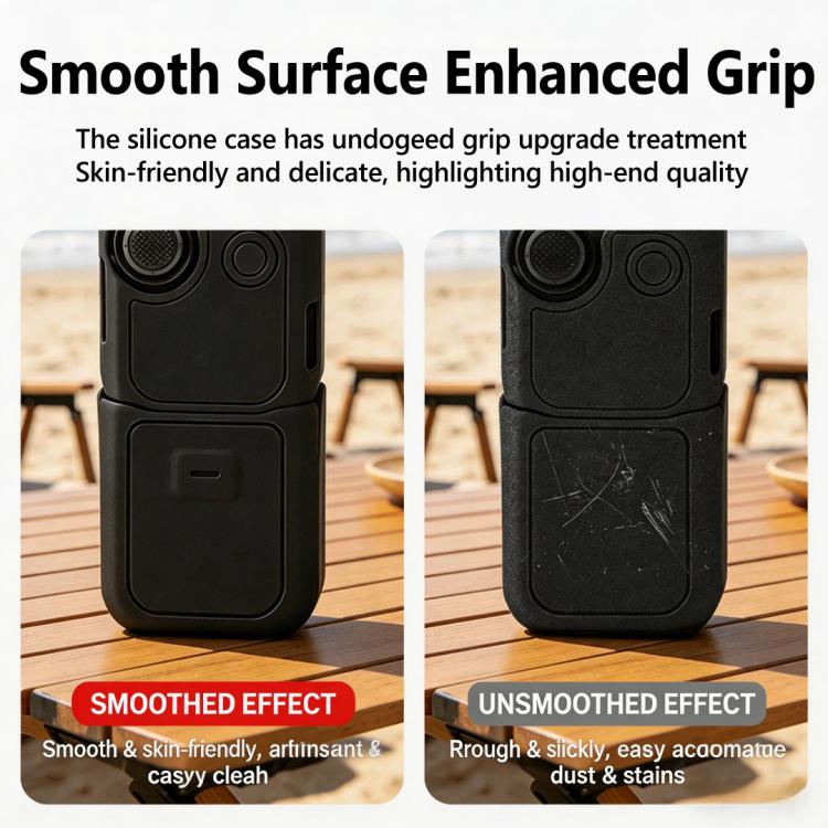 Funda de silicona 4 en 1 para DJI Osmo Pocket 4, kit de protección integral, antigolpes y antiarañazos, con cordón.