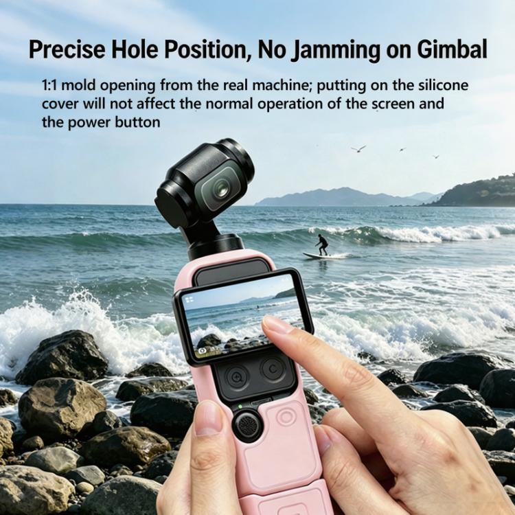 Funda de silicona 4 en 1 para DJI Osmo Pocket 4, kit de protección integral, antigolpes y antiarañazos, con cordón.